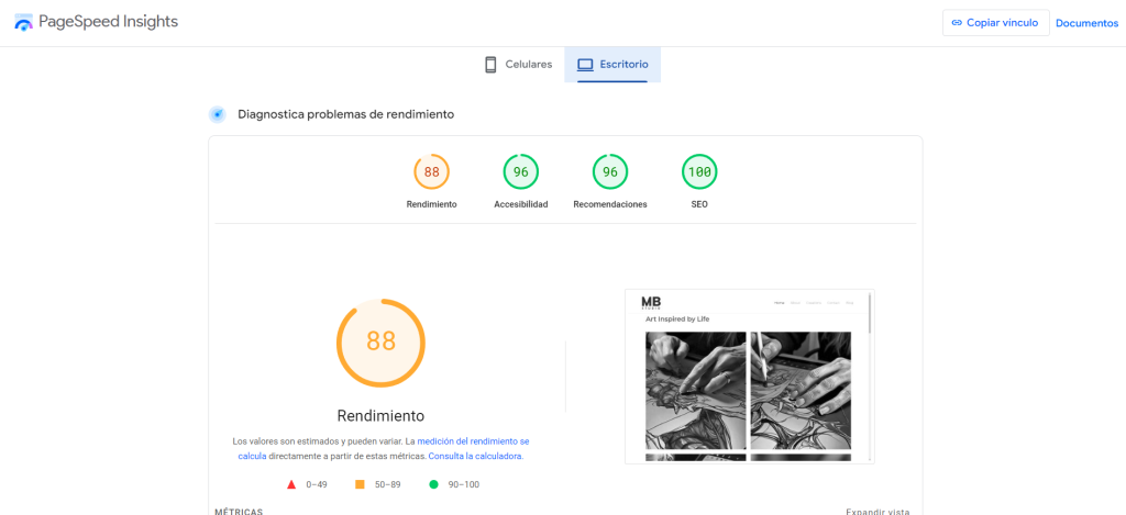 Sitio web profesional con velocidad de carga optimizada desarrollado por Concreto Web